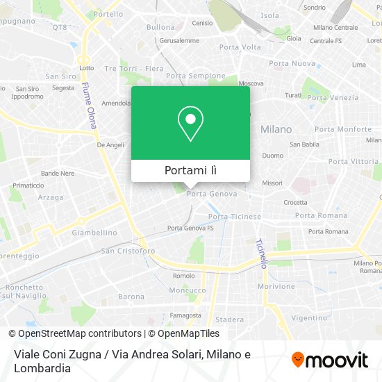 Mappa Viale Coni Zugna / Via Andrea Solari