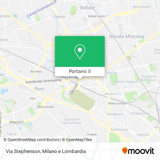 Mappa Via Stephenson