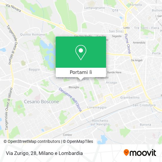 Mappa Via Zurigo, 28