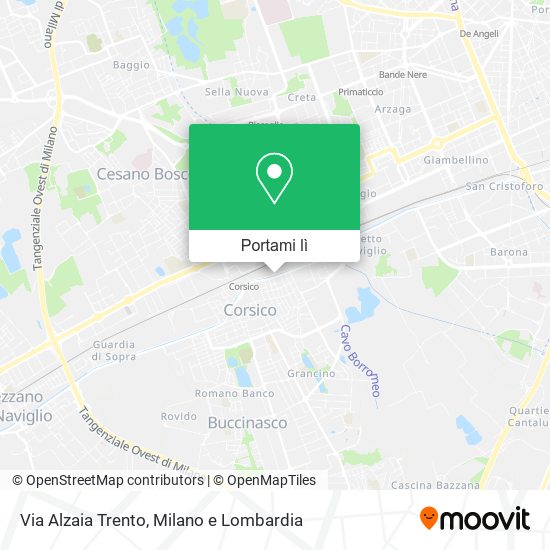 Mappa Via Alzaia Trento