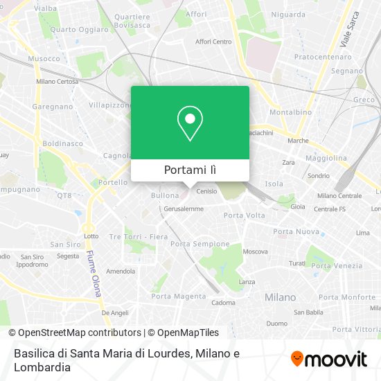 Mappa Basilica di Santa Maria di Lourdes