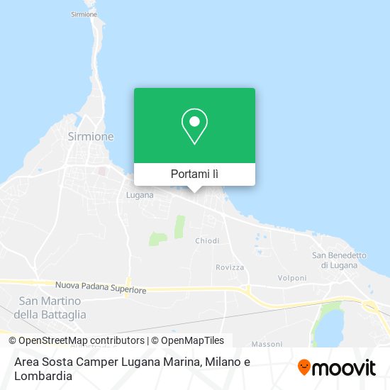 Mappa Area Sosta Camper Lugana Marina