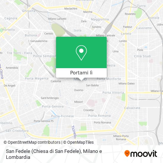 Mappa San Fedele (Chiesa di San Fedele)