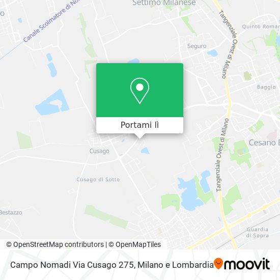 Mappa Campo Nomadi Via Cusago 275