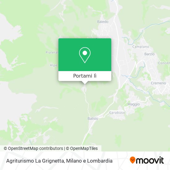 Mappa Agriturismo La Grignetta