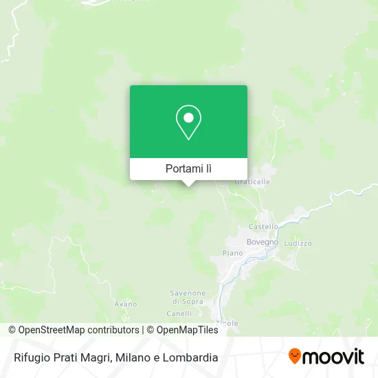 Mappa Rifugio Prati Magri