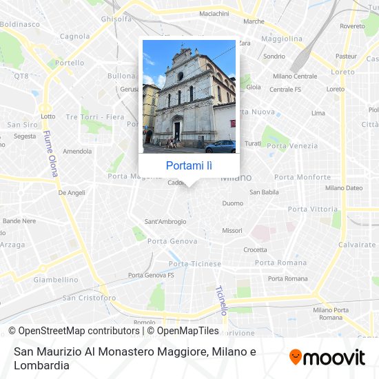 Mappa San Maurizio Al Monastero Maggiore