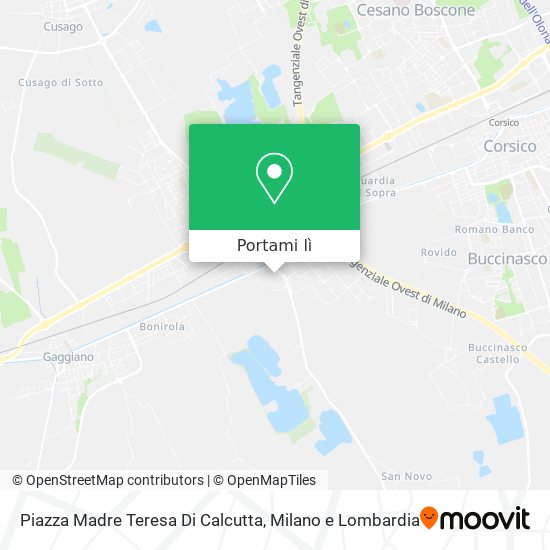Mappa Piazza Madre Teresa Di Calcutta