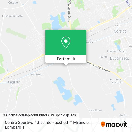 Mappa Centro Sportivo ""Giacinto Facchetti""