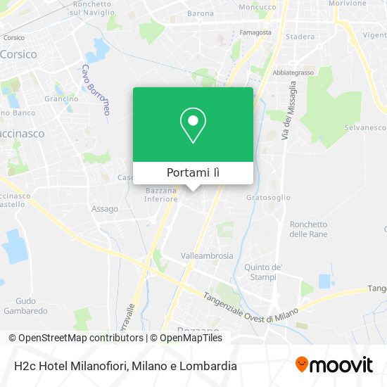 Mappa H2c Hotel Milanofiori