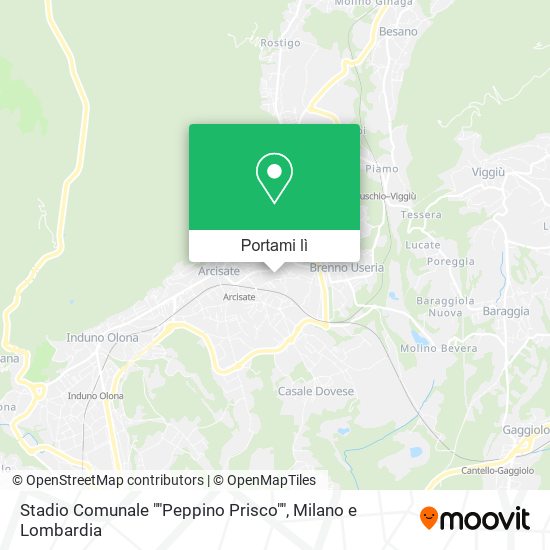 Mappa Stadio Comunale ""Peppino Prisco""