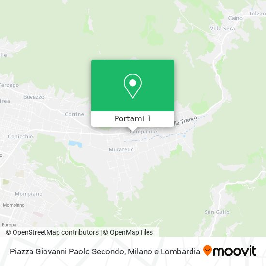 Mappa Piazza Giovanni Paolo Secondo