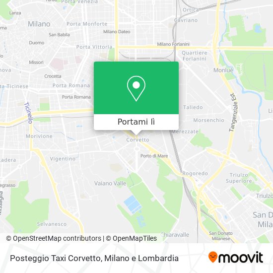 Mappa Posteggio Taxi Corvetto