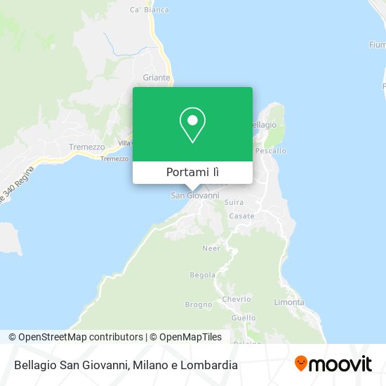 Mappa Bellagio San Giovanni