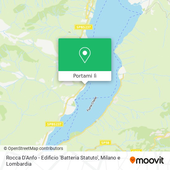 Mappa Rocca D'Anfo - Edificio 'Batteria Statuto'
