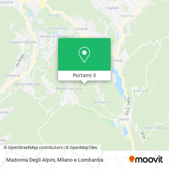 Mappa Madonna Degli Alpini
