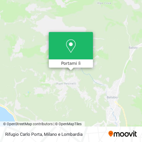 Mappa Rifugio Carlo Porta
