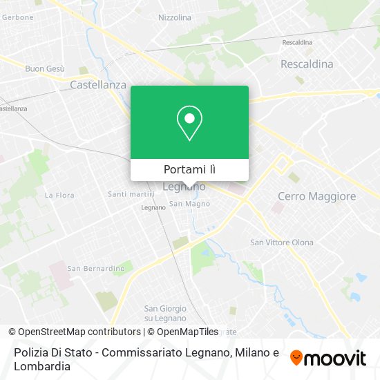 Mappa Polizia Di Stato - Commissariato Legnano