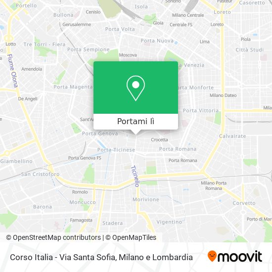 Mappa Corso Italia - Via Santa Sofia