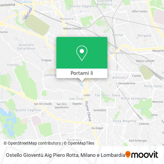 Mappa Ostello Gioventù Aig Piero Rotta