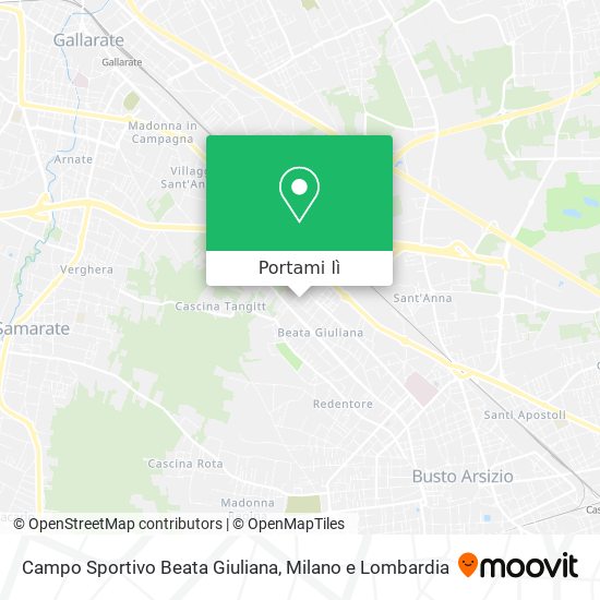 Mappa Campo Sportivo Beata Giuliana