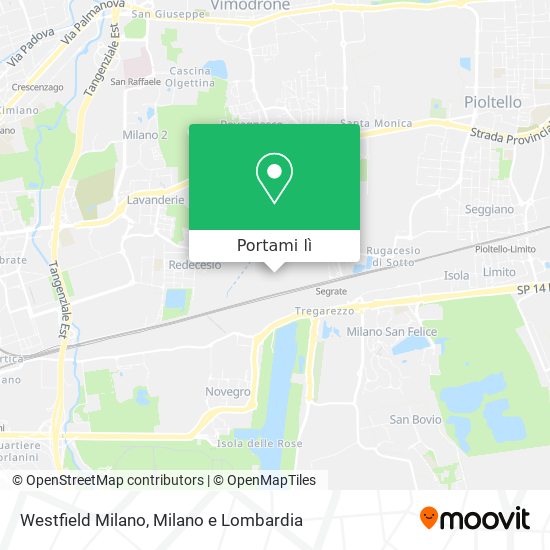 Mappa Westfield Milano