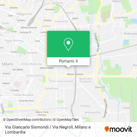 Mappa Via Giancarlo Sismondi / Via Negroli