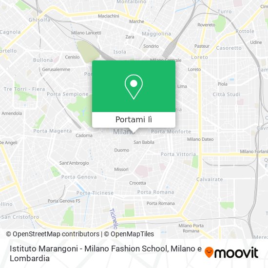 Mappa Istituto Marangoni - Milano Fashion School