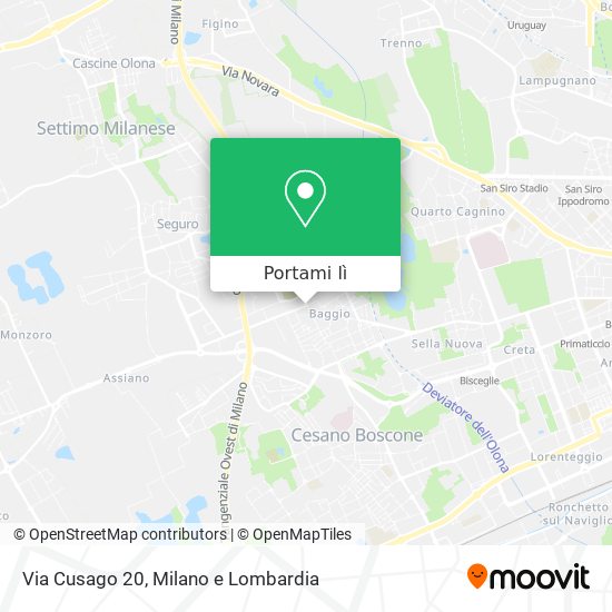 Mappa Via Cusago 20