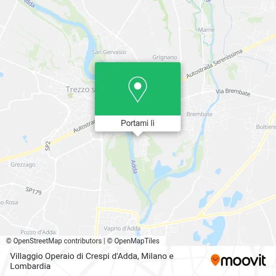 Mappa Villaggio Operaio di Crespi d'Adda