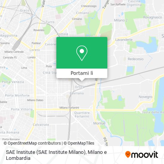 Mappa SAE Institute (SAE Institute Milano)