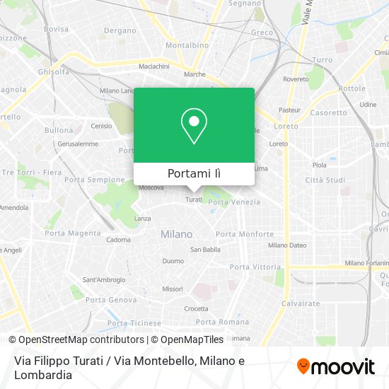 Mappa Via Filippo Turati / Via Montebello