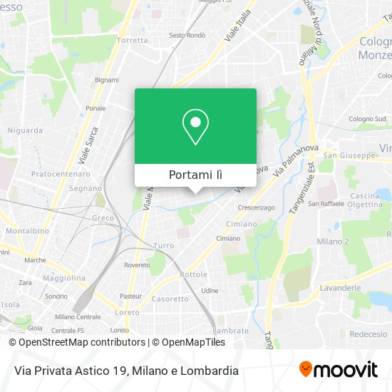 Mappa Via Privata Astico 19