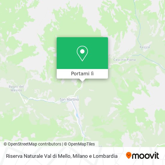 Mappa Riserva Naturale Val di Mello