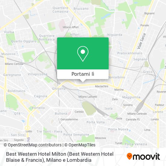 Mappa Best Western Hotel Milton (Best Western Hotel Blaise & Francis)
