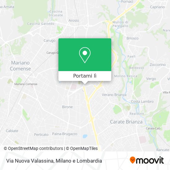Mappa Via Nuova Valassina