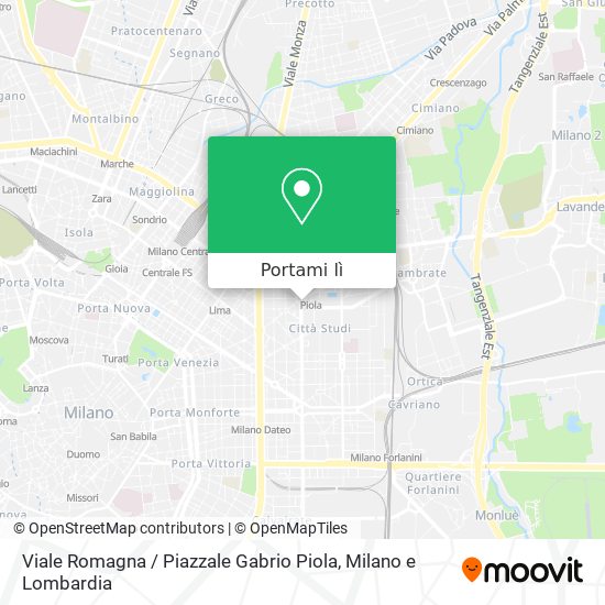 Mappa Viale Romagna / Piazzale Gabrio Piola