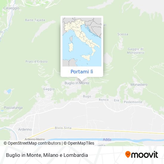 Mappa Buglio in Monte