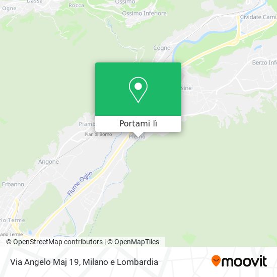 Mappa Via Angelo Maj 19