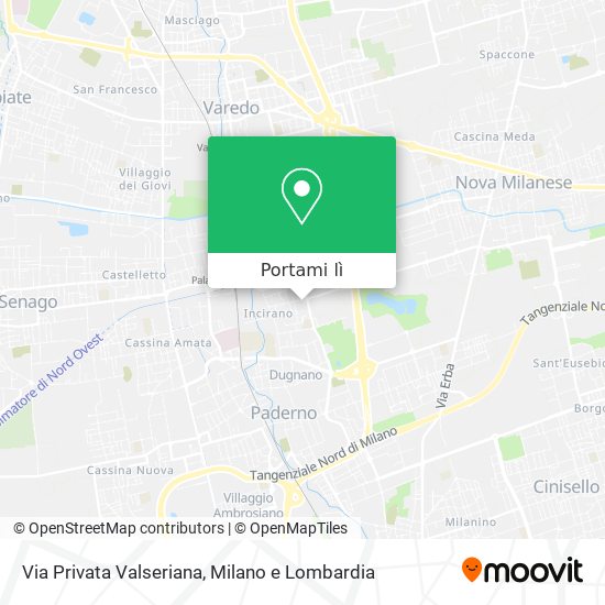 Mappa Via Privata Valseriana