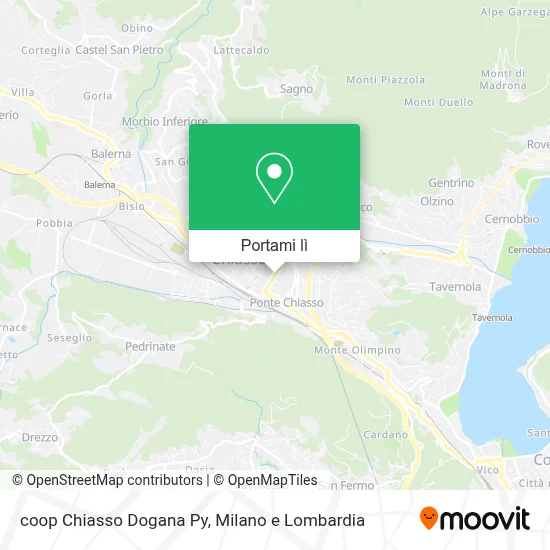 Mappa coop Chiasso Dogana Py