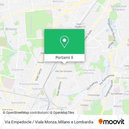 Mappa Via Empedocle / Viale Monza