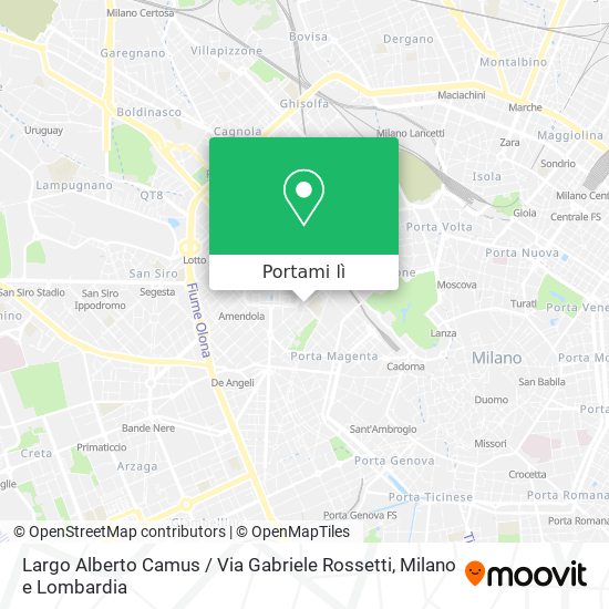 Mappa Largo Alberto Camus / Via Gabriele Rossetti