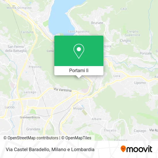 Mappa Via Castel Baradello