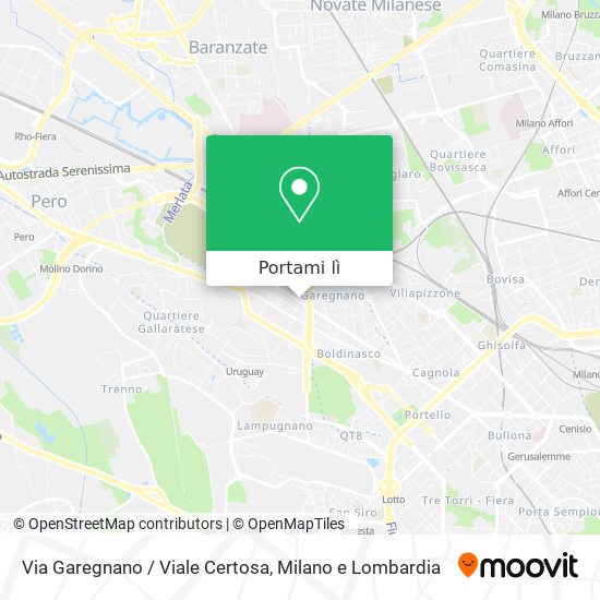 Mappa Via Garegnano / Viale Certosa