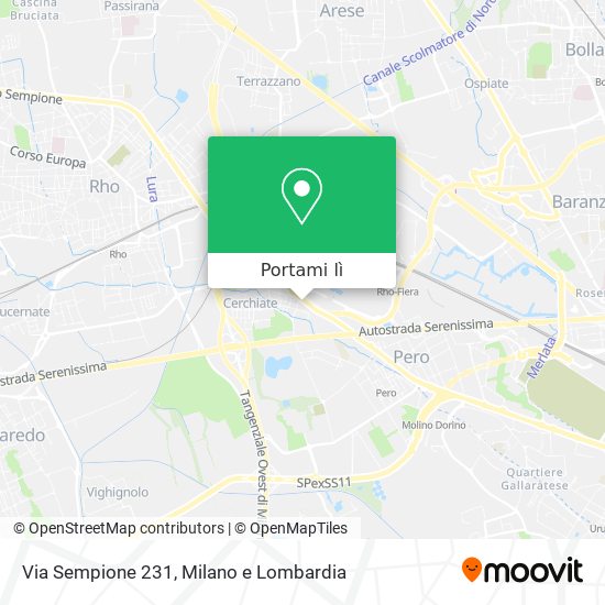 Mappa Via Sempione 231