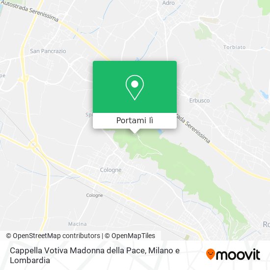 Mappa Cappella Votiva Madonna della Pace