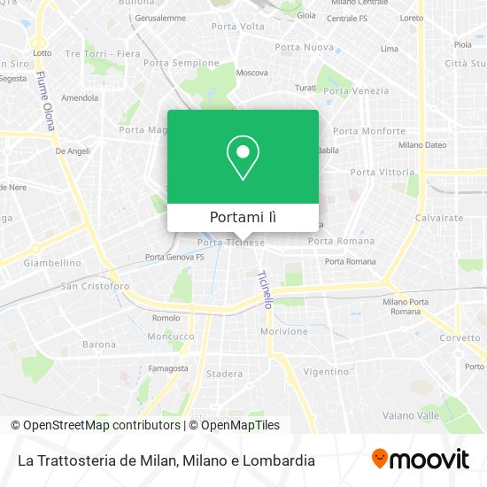Mappa La Trattosteria de Milan