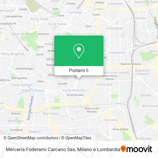 Mappa Merceria Foderami Carcano Sas