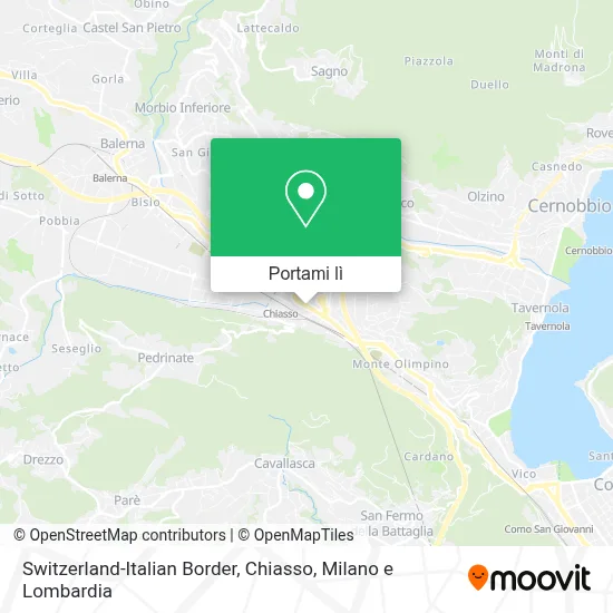 Mappa Switzerland-Italian Border, Chiasso
